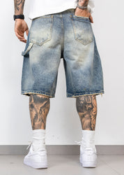 Bermuda Denim Guadalupe Stampa Frontale Iconica