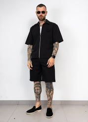 Coordinato zip con bermuda