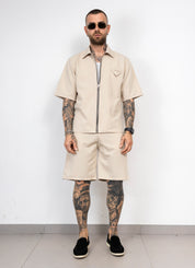 Coordinato zip con bermuda