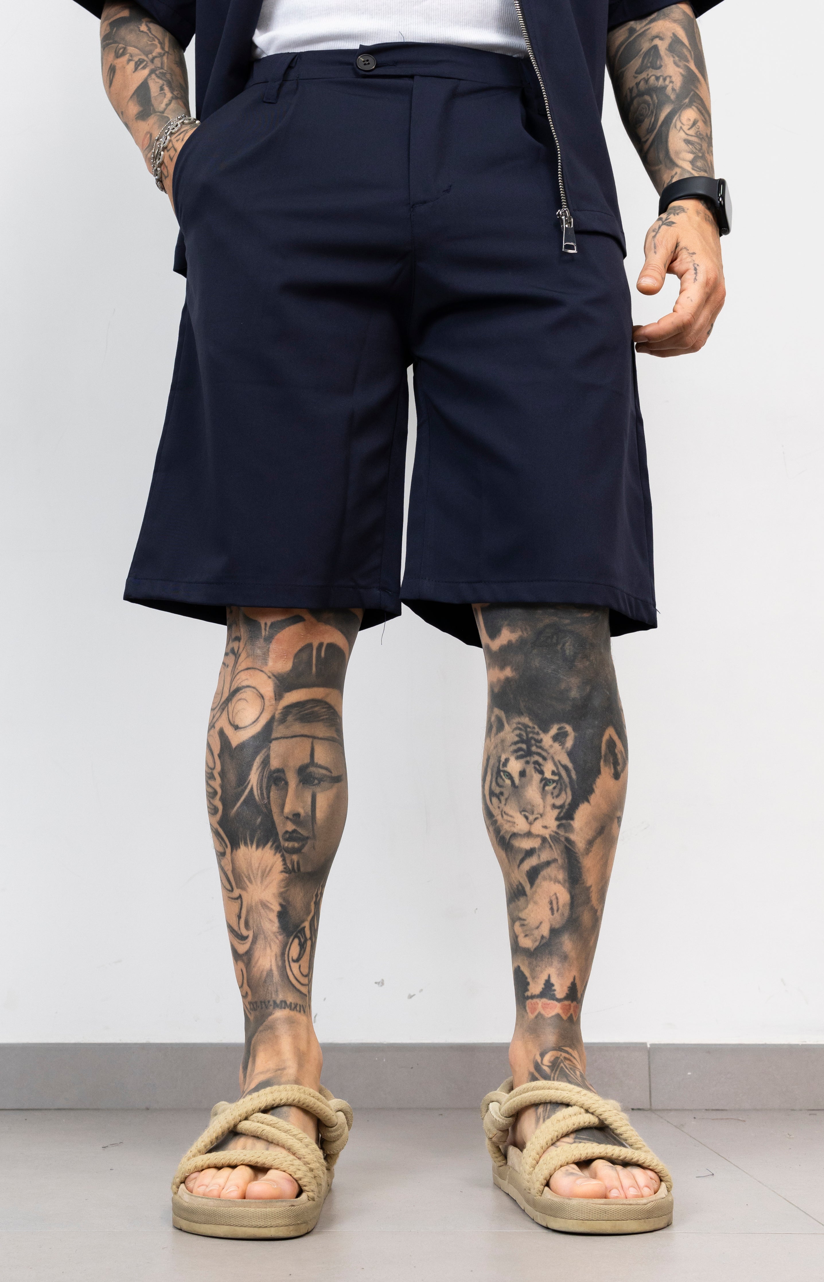 Coordinato zip con bermuda