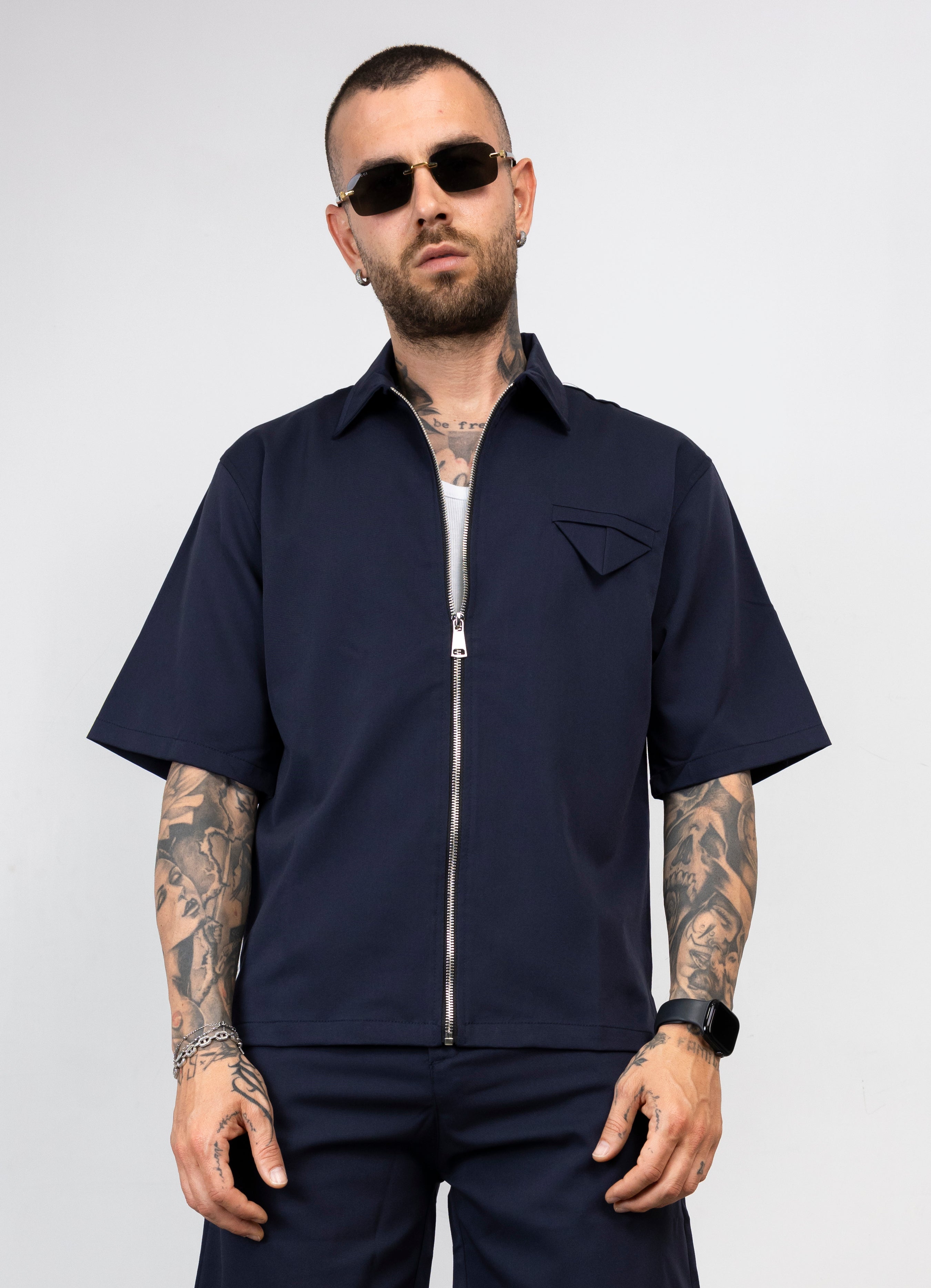 Coordinato zip con bermuda