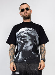 T-Shirt Oversize Graphic Print cyanotic