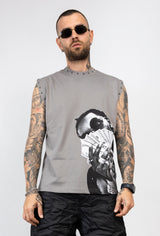 Canotta Borchie e Stampa Oversize
