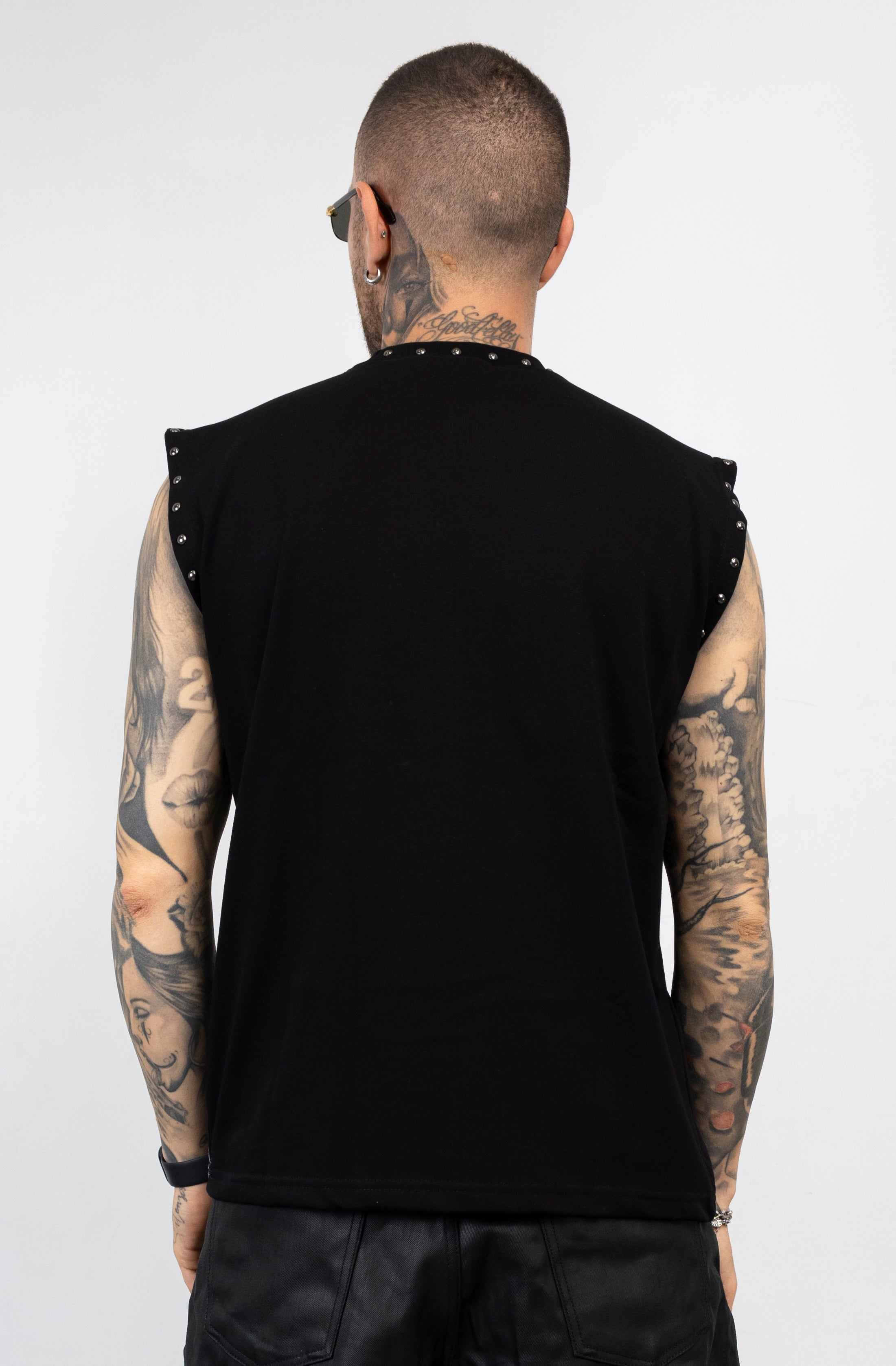 Canotta Borchie e Stampa Oversize