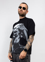 T-Shirt Oversize Graphic Print cyanotic