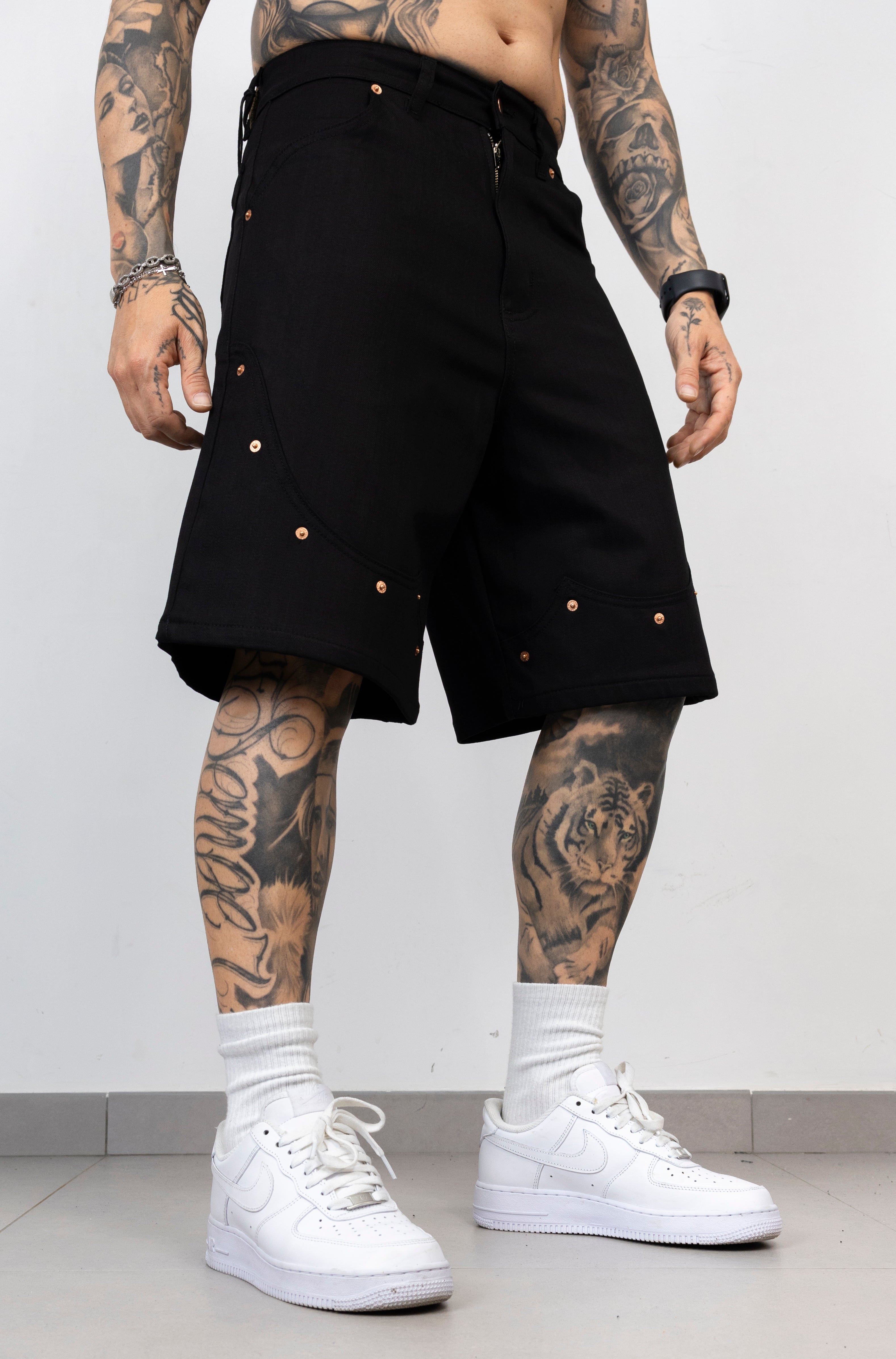Bermuda Oversize con Rivetti