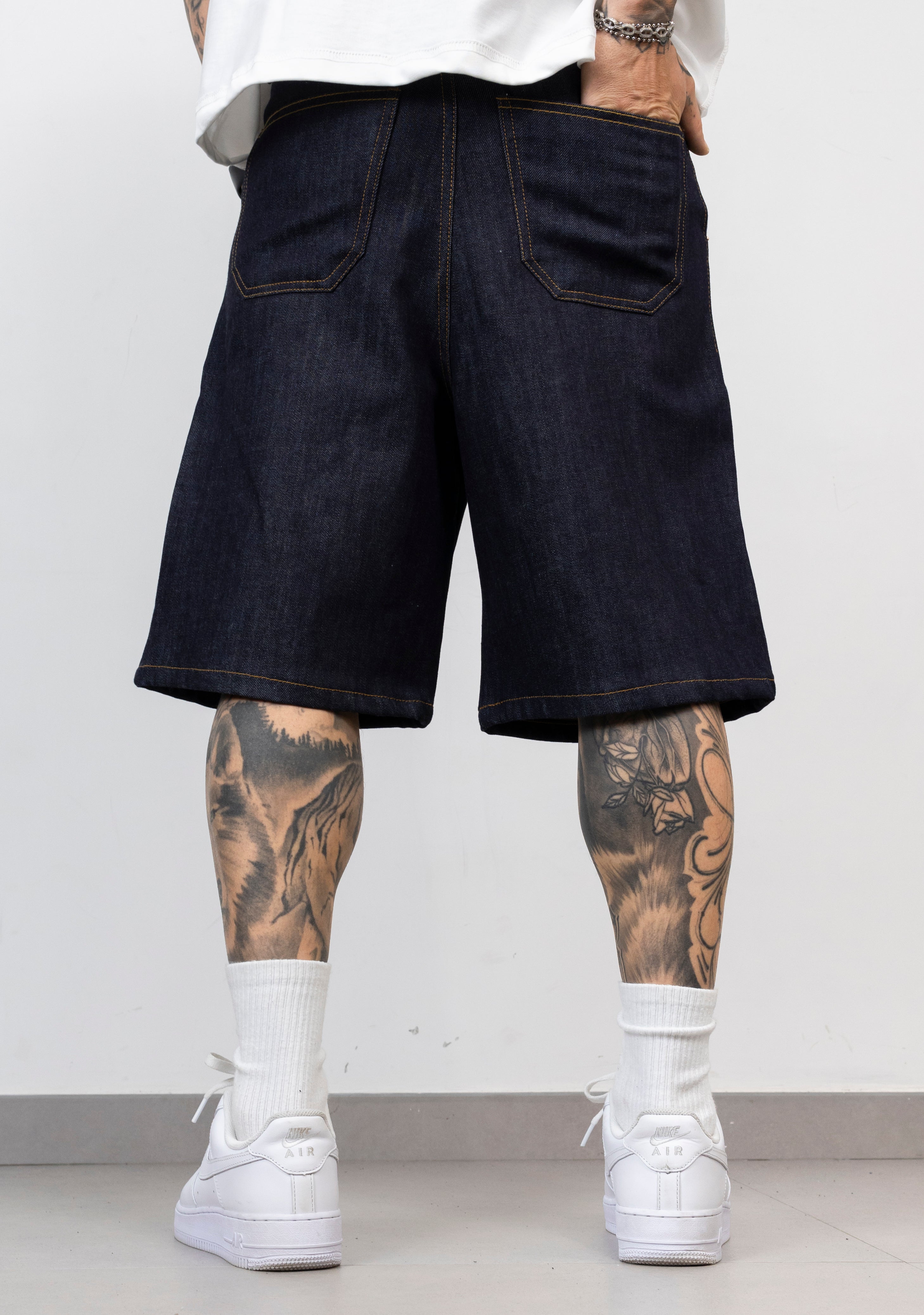 Bermuda Oversize con Rivetti denim