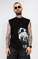 Canotta Borchie e Stampa Oversize
