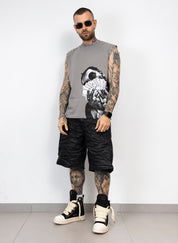 Canotta Borchie e Stampa Oversize
