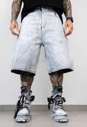 Bermuda Denim spalmato Ice Grey