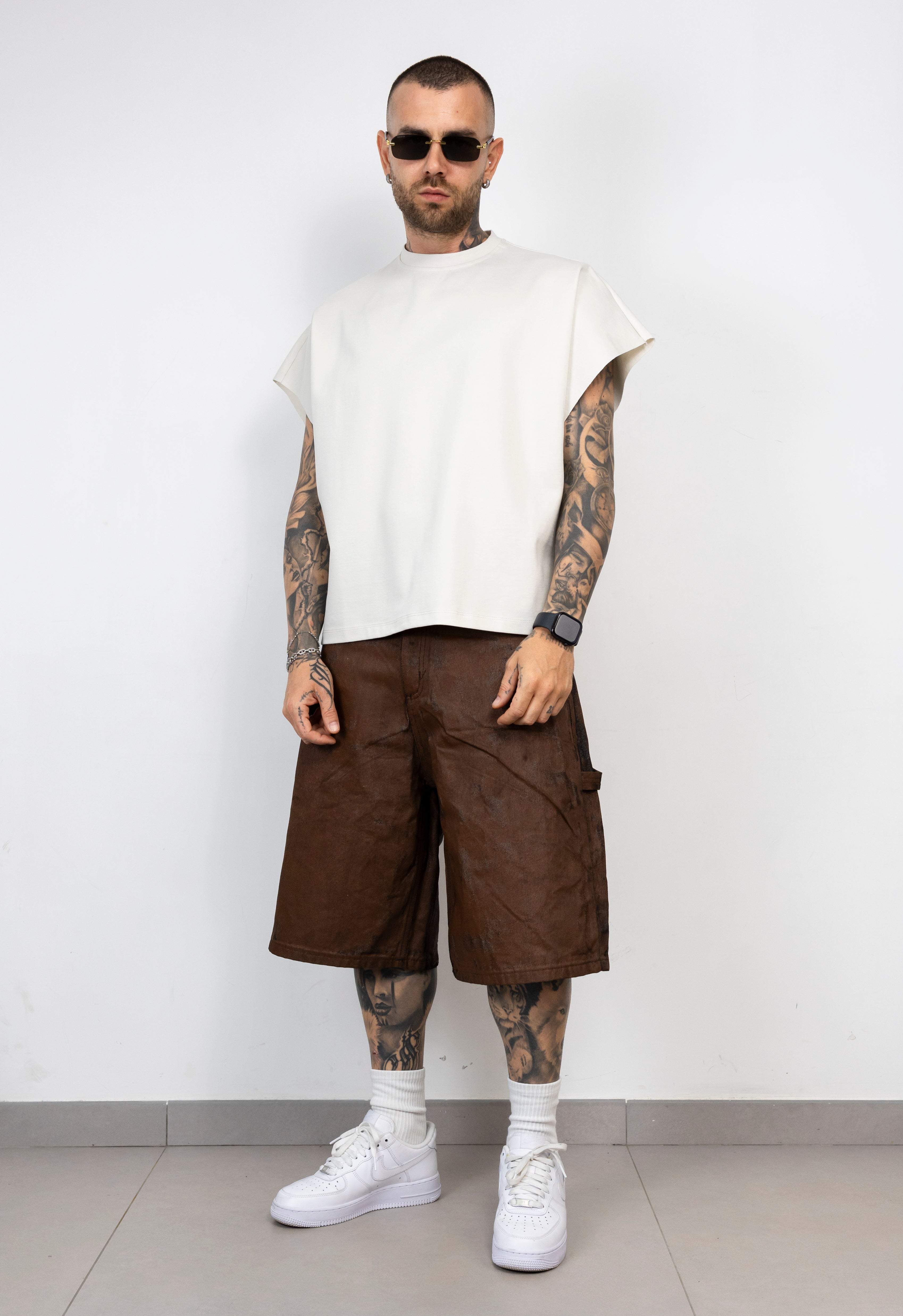 Bermuda Denim Spalmato Brown