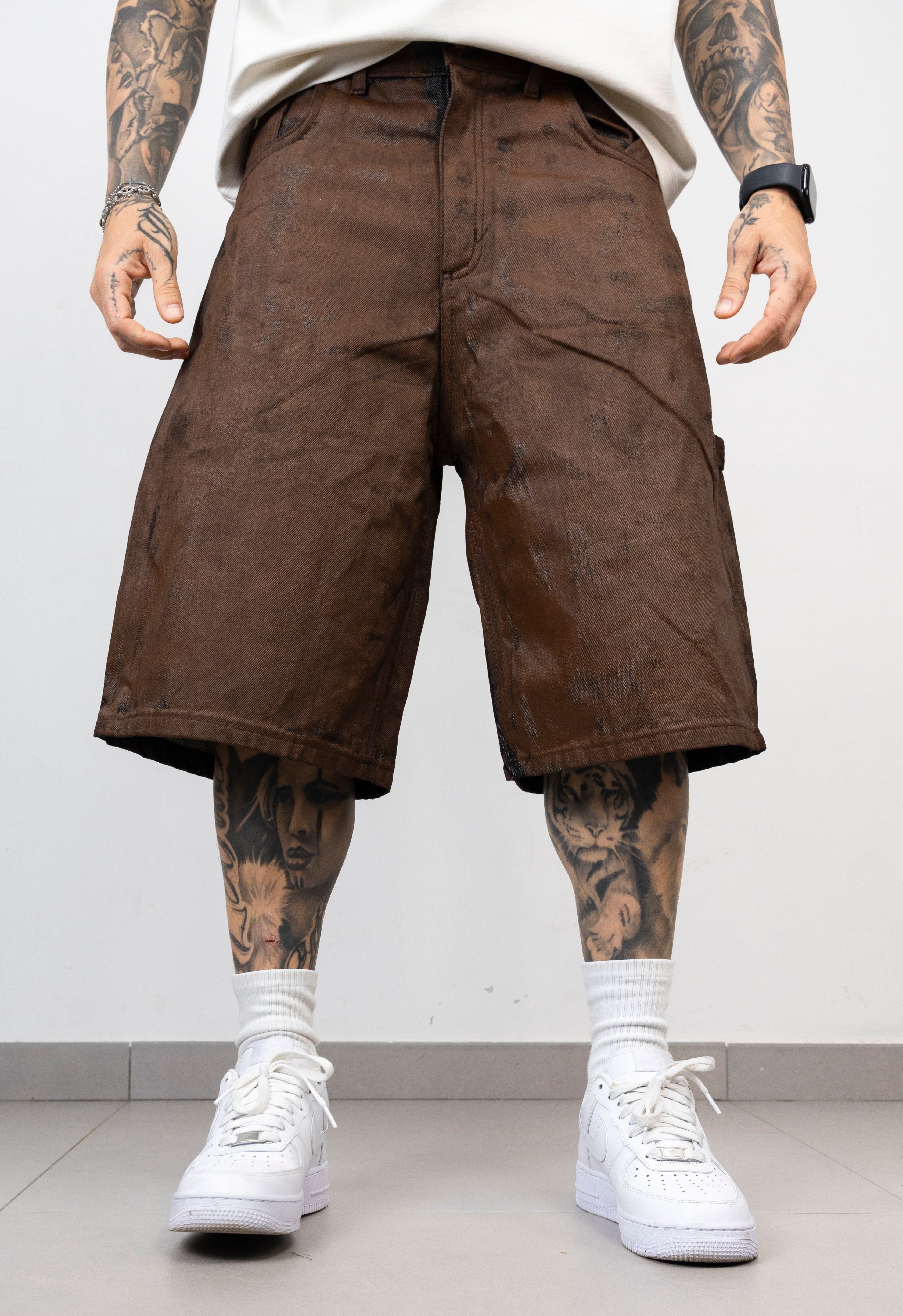 Bermuda Denim Spalmato Brown