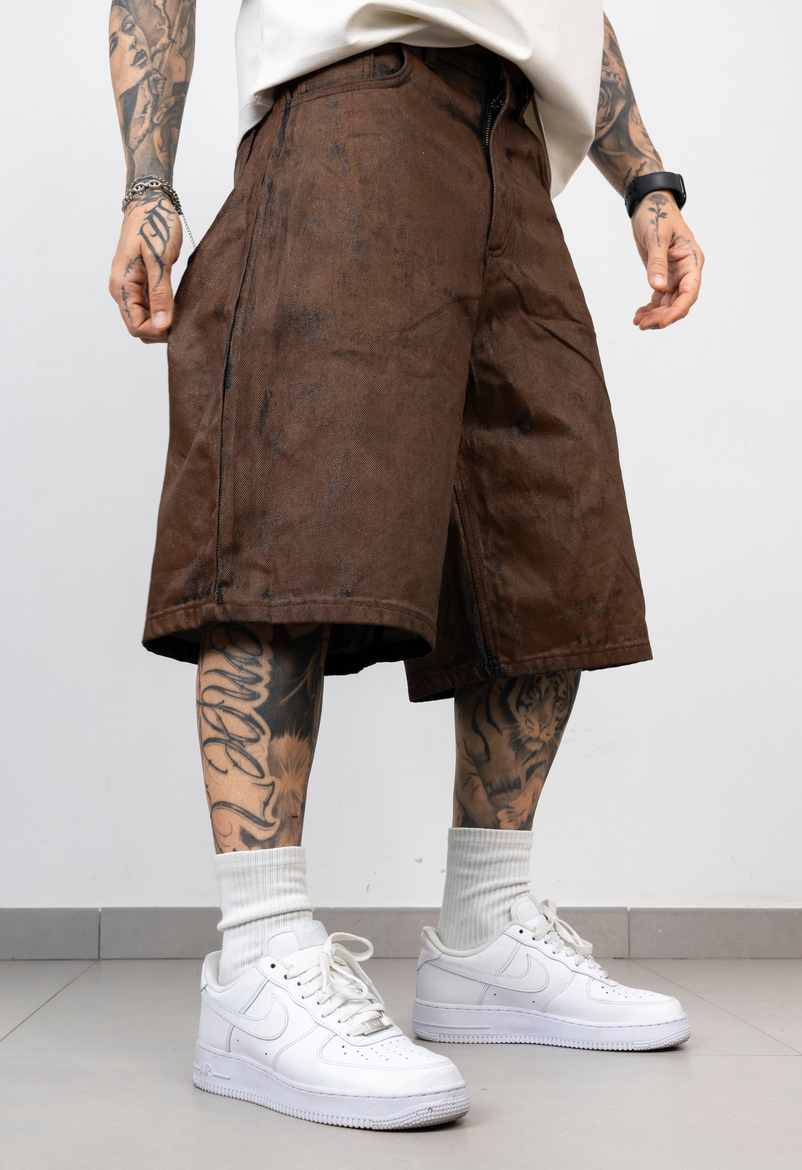 Bermuda Denim Spalmato Brown