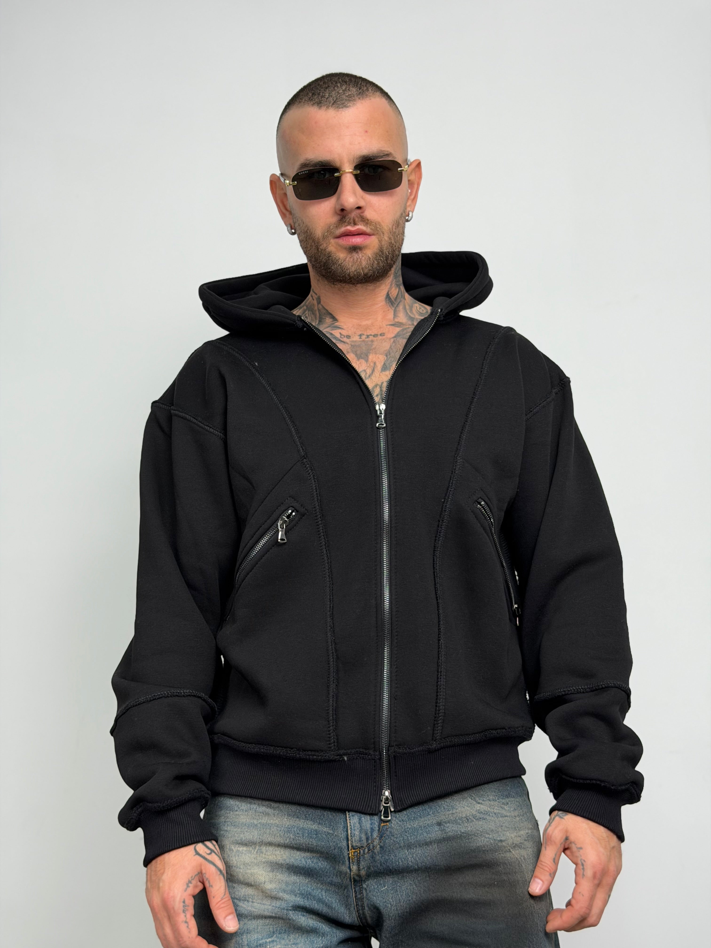 Hoodie raw-cut