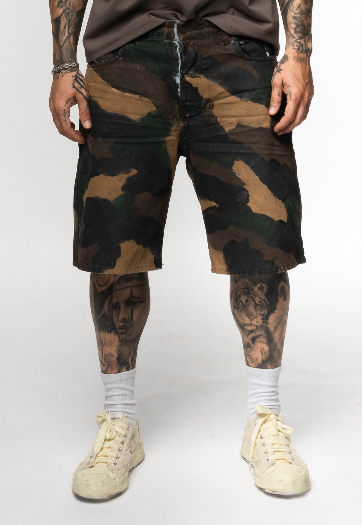 Bermuda Denim Hand Paint Camo Alternet