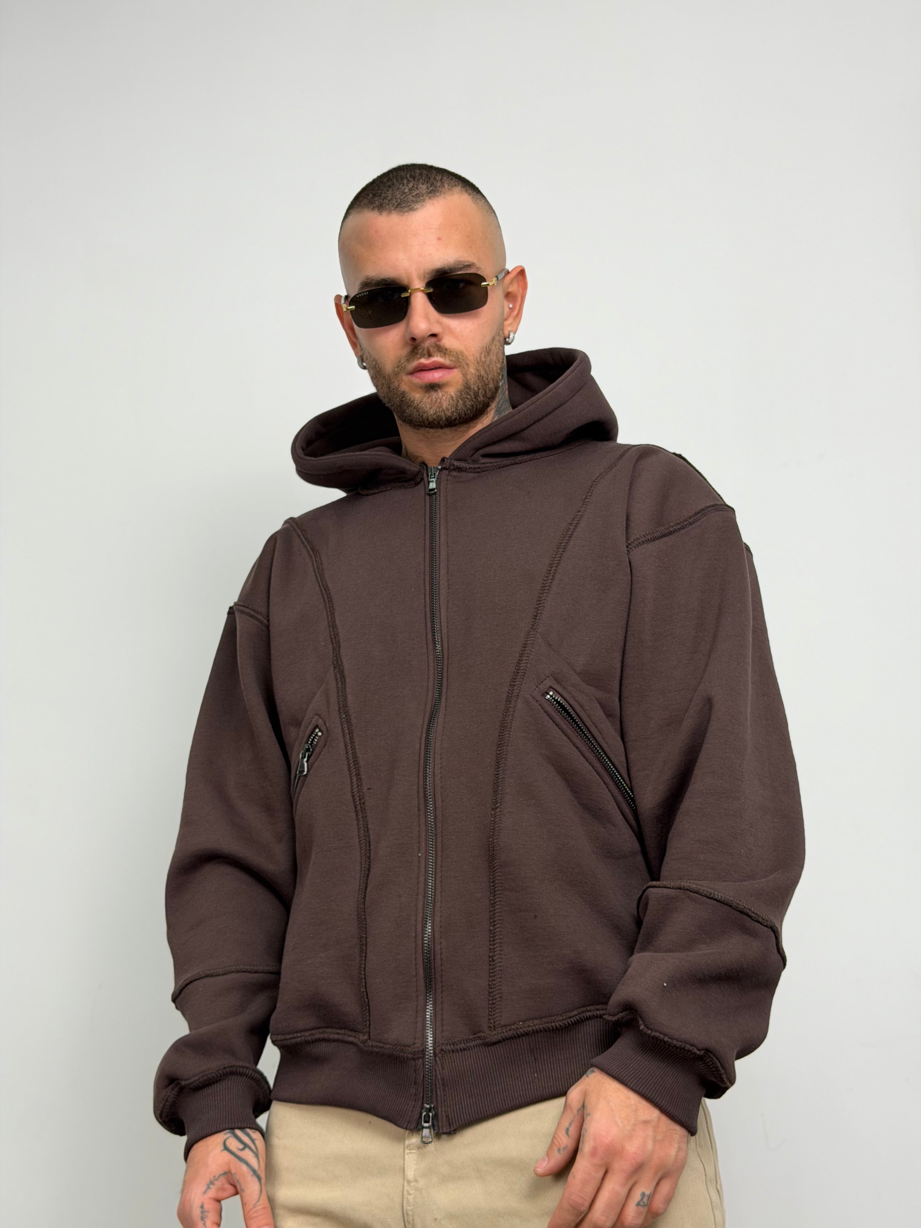 Hoodie raw-cut