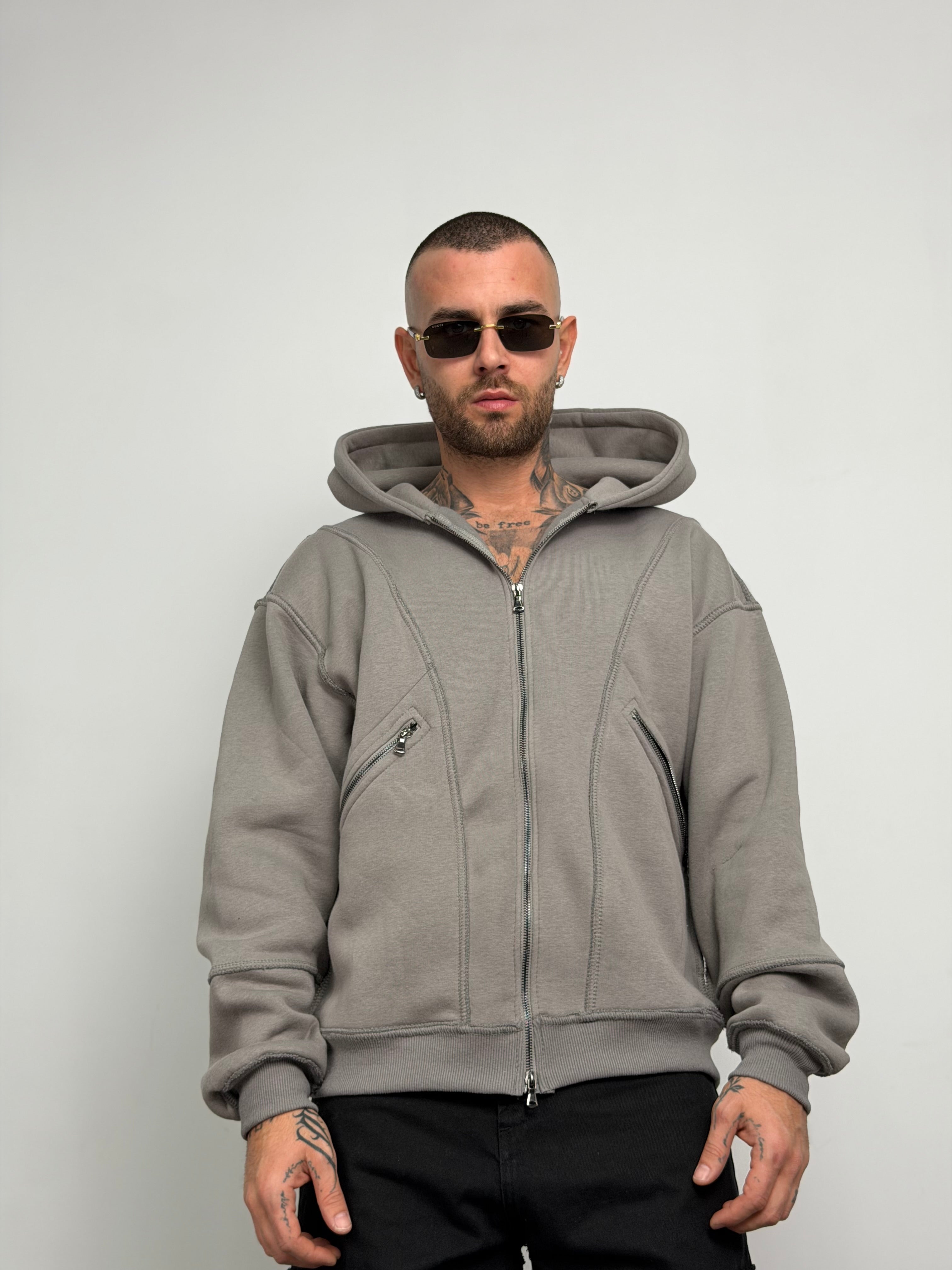 Hoodie raw-cut