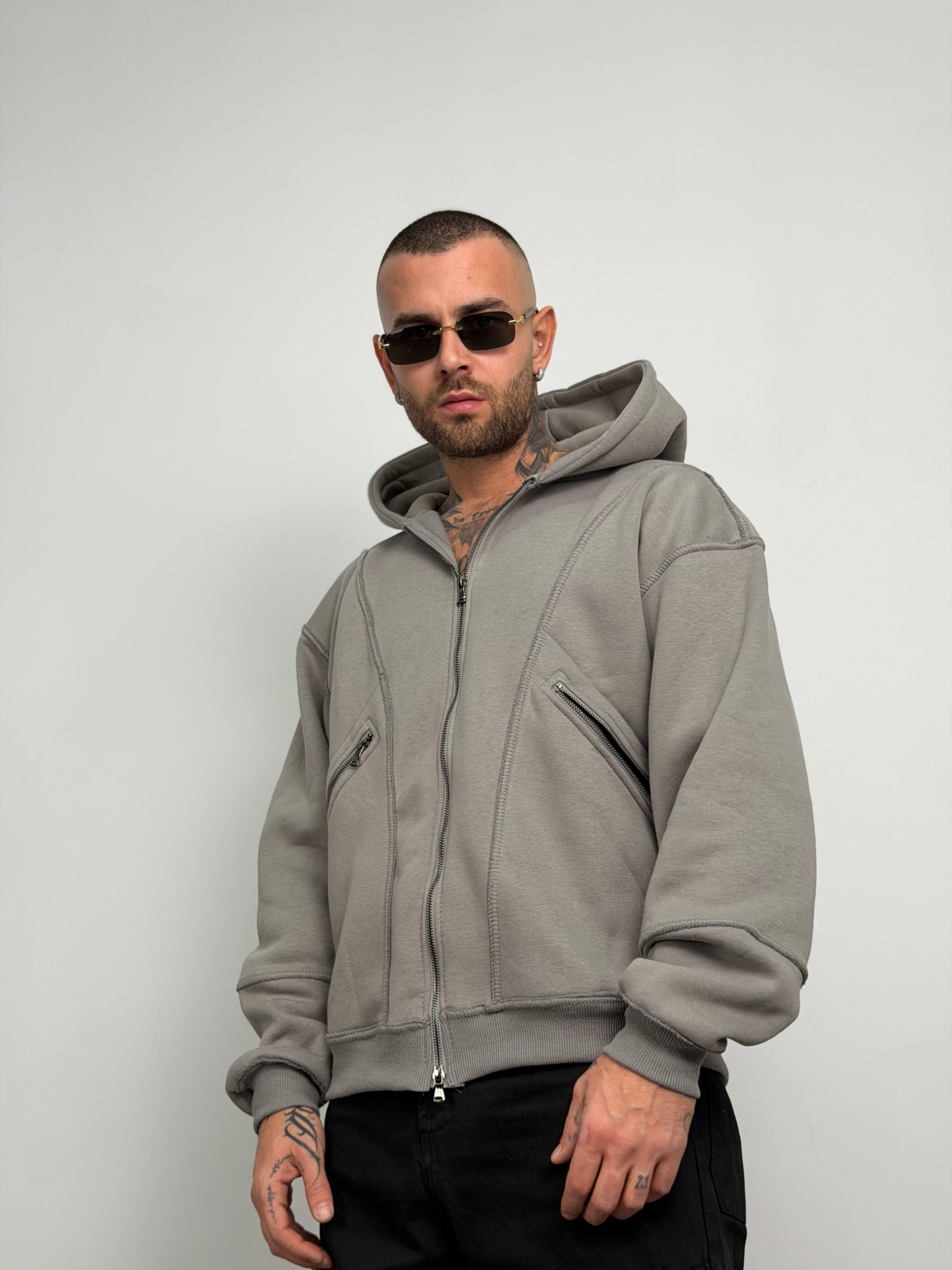 Hoodie raw-cut