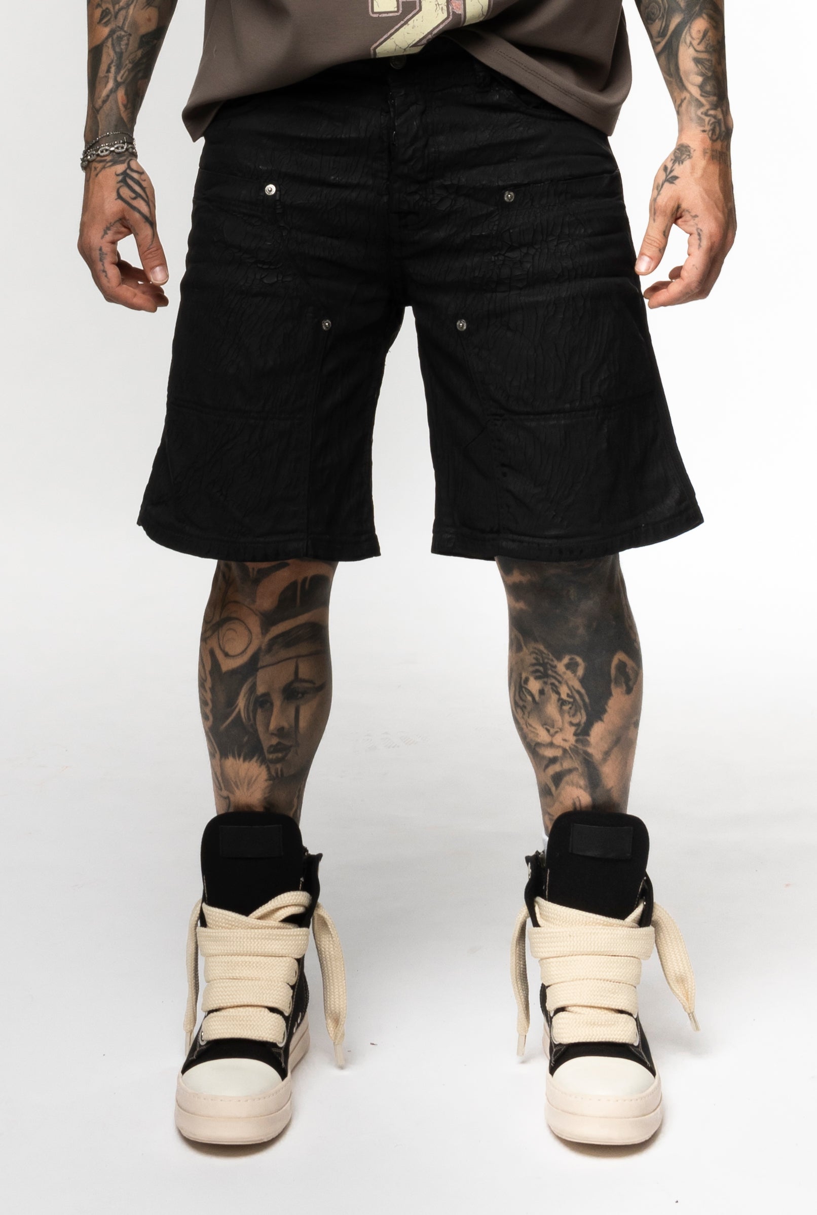Bermuda Cargo Nero Texture Alternet