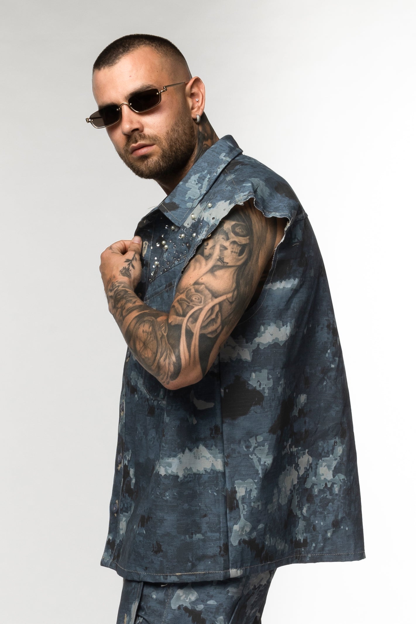 Coordinato Cargo Camouflage con Applicazioni Brillantini