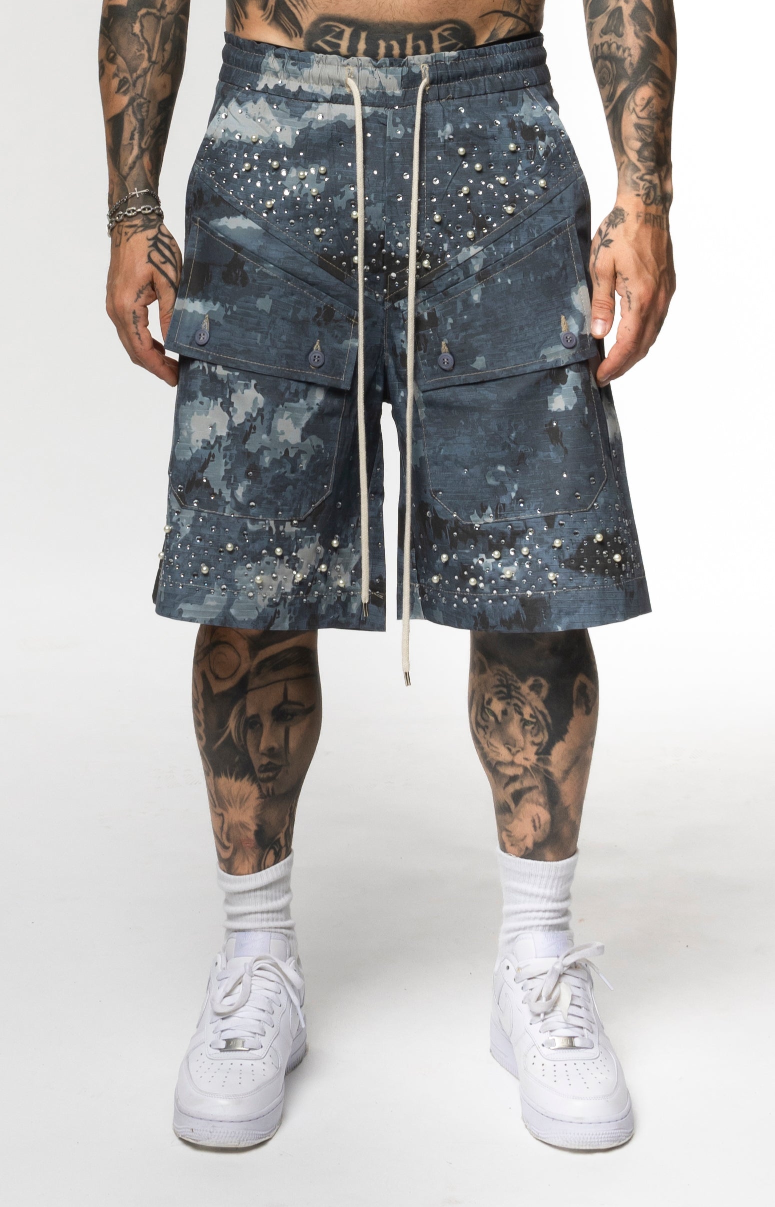 Coordinato Cargo Camouflage con Applicazioni Brillantini