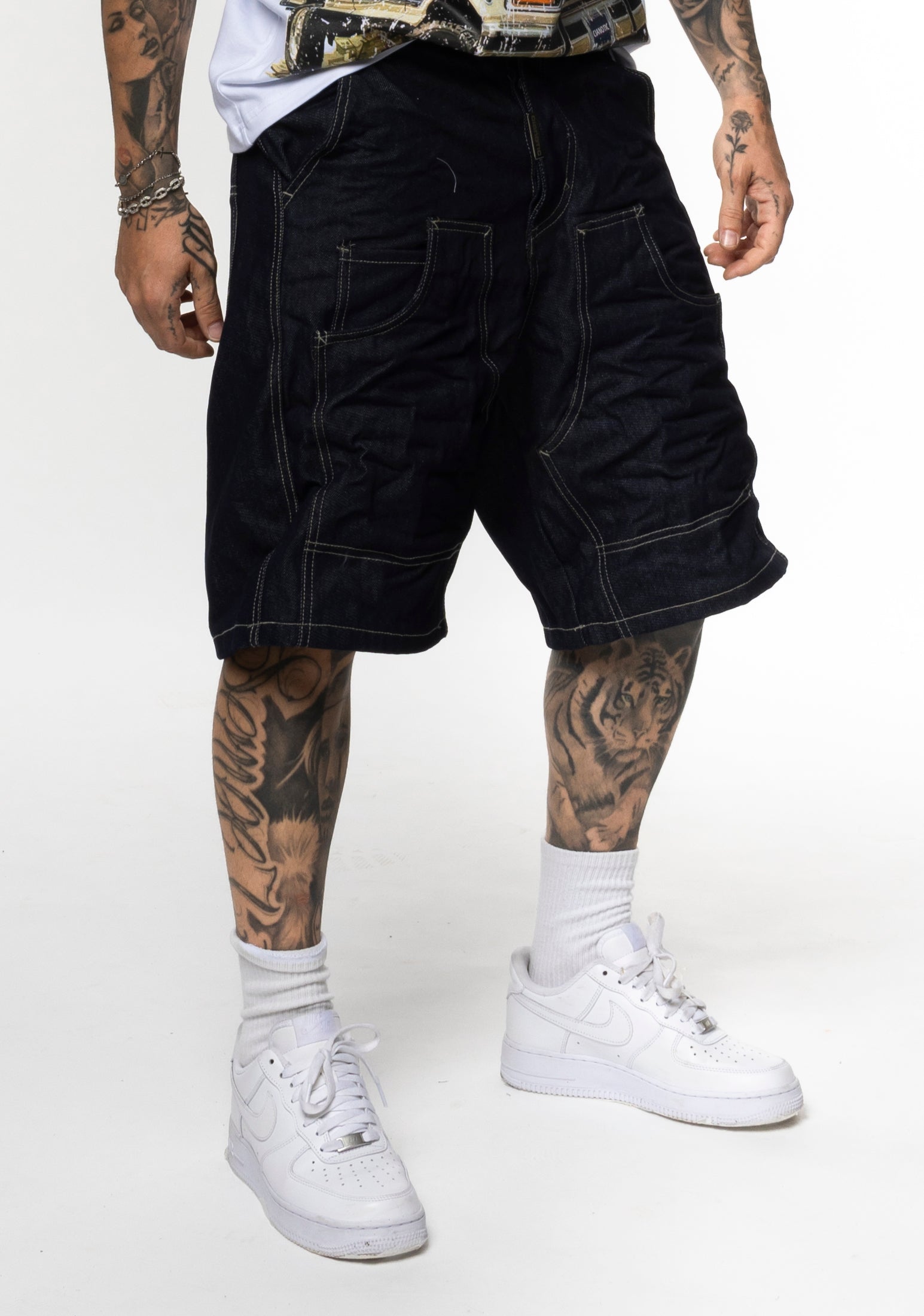 Bermuda Jeans Cargo Dark Blue