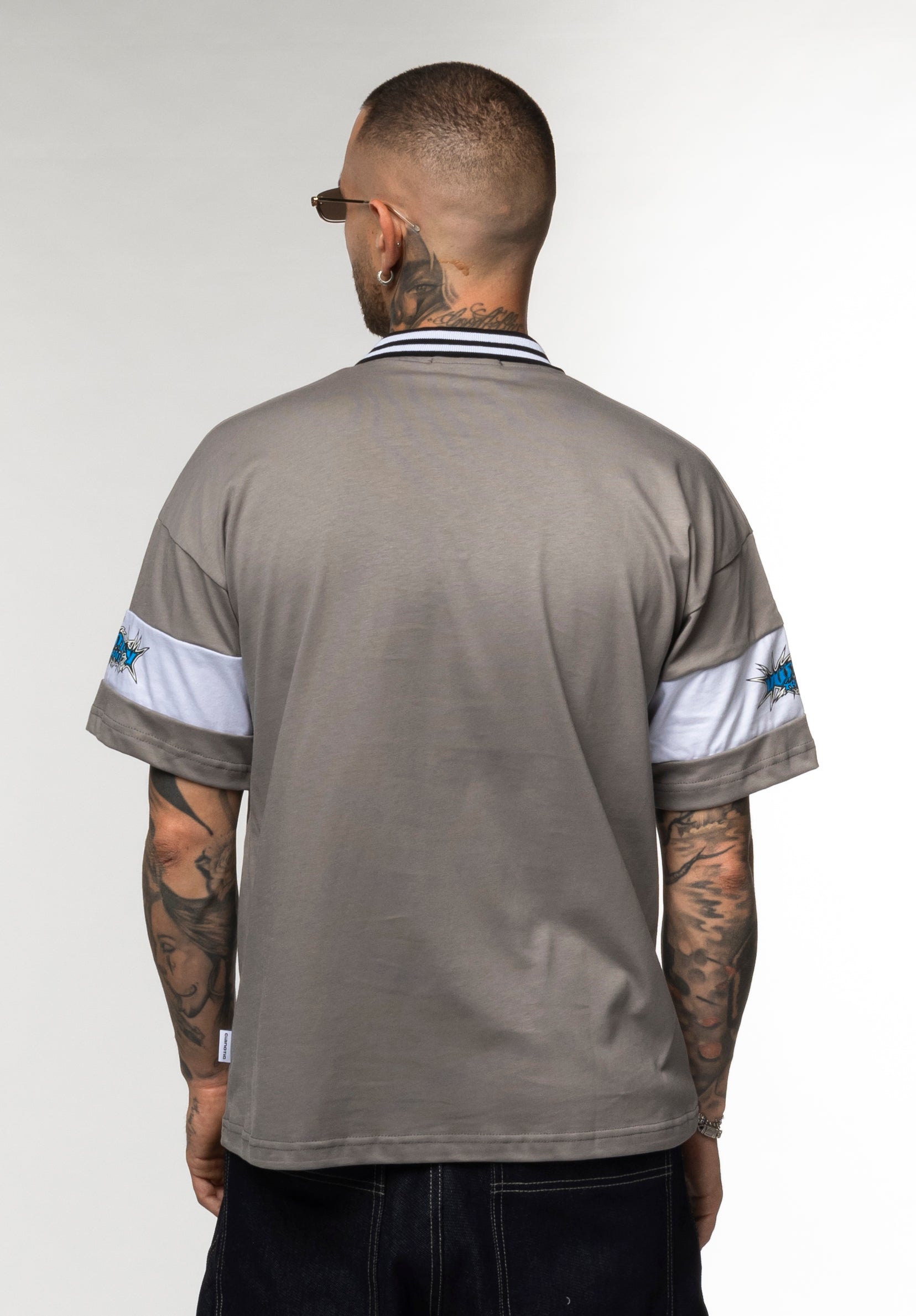 Polo Oversize Graphic con Strass