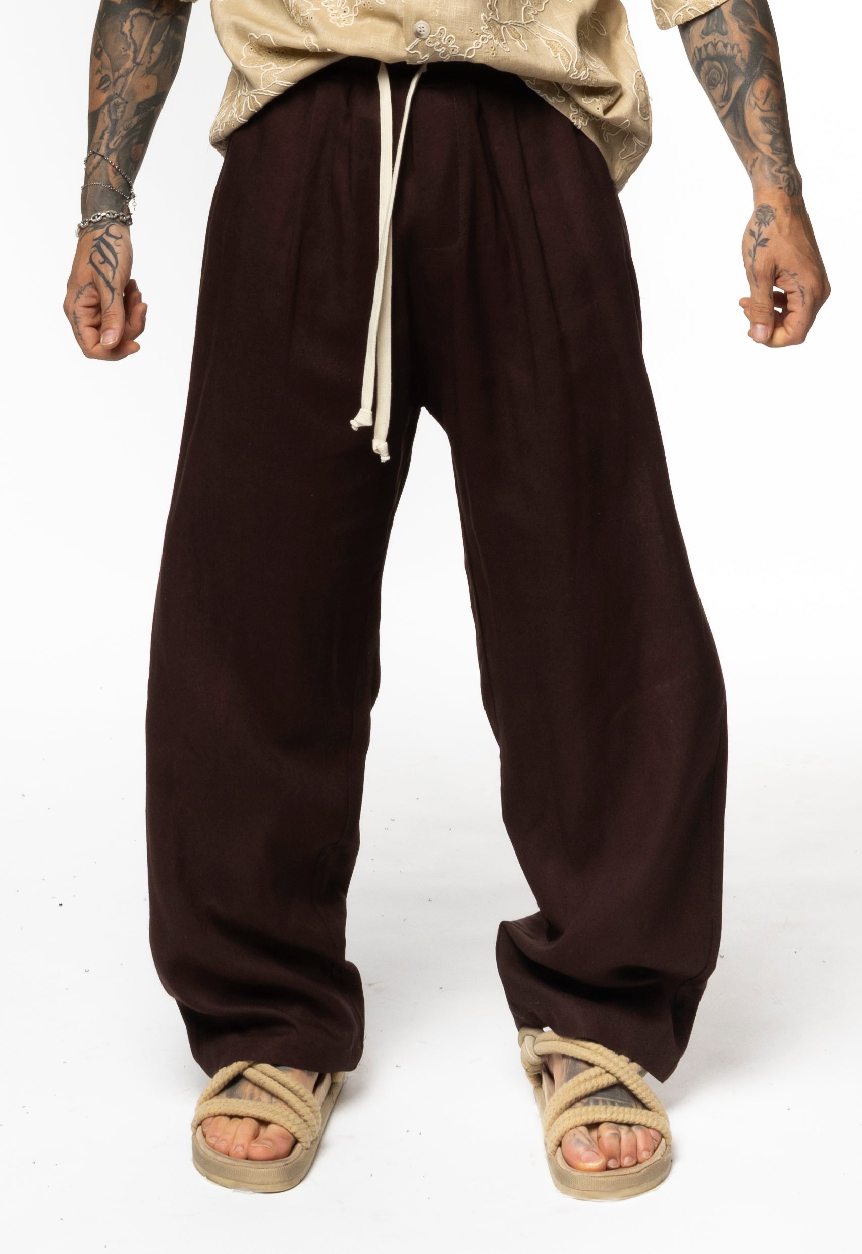 Pantalaccio in lino fondo largo