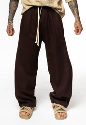 Pantalaccio in lino fondo largo