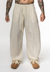 Pantalaccio in lino fondo largo
