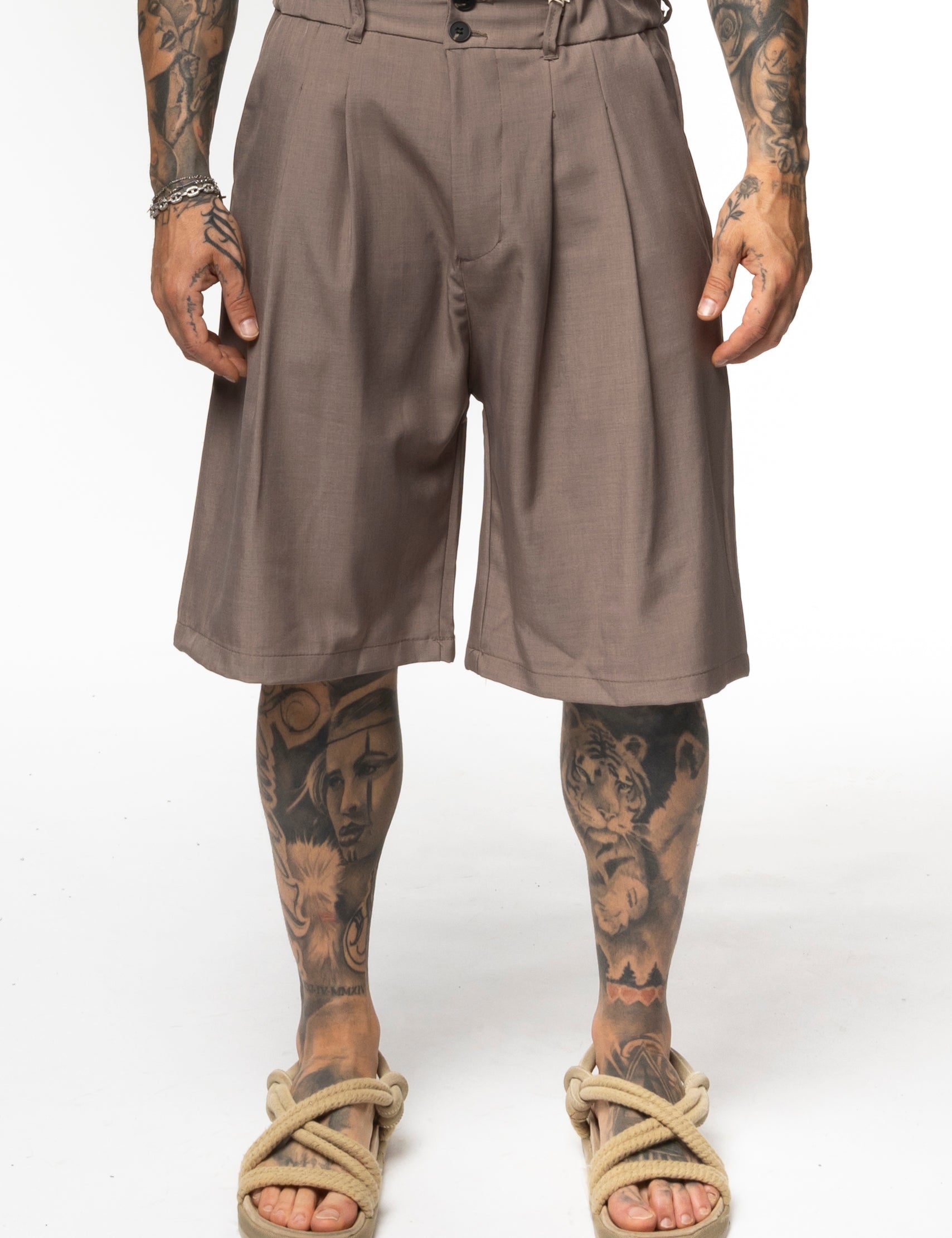 Bermuda Sartoriale Oversize con Pinces