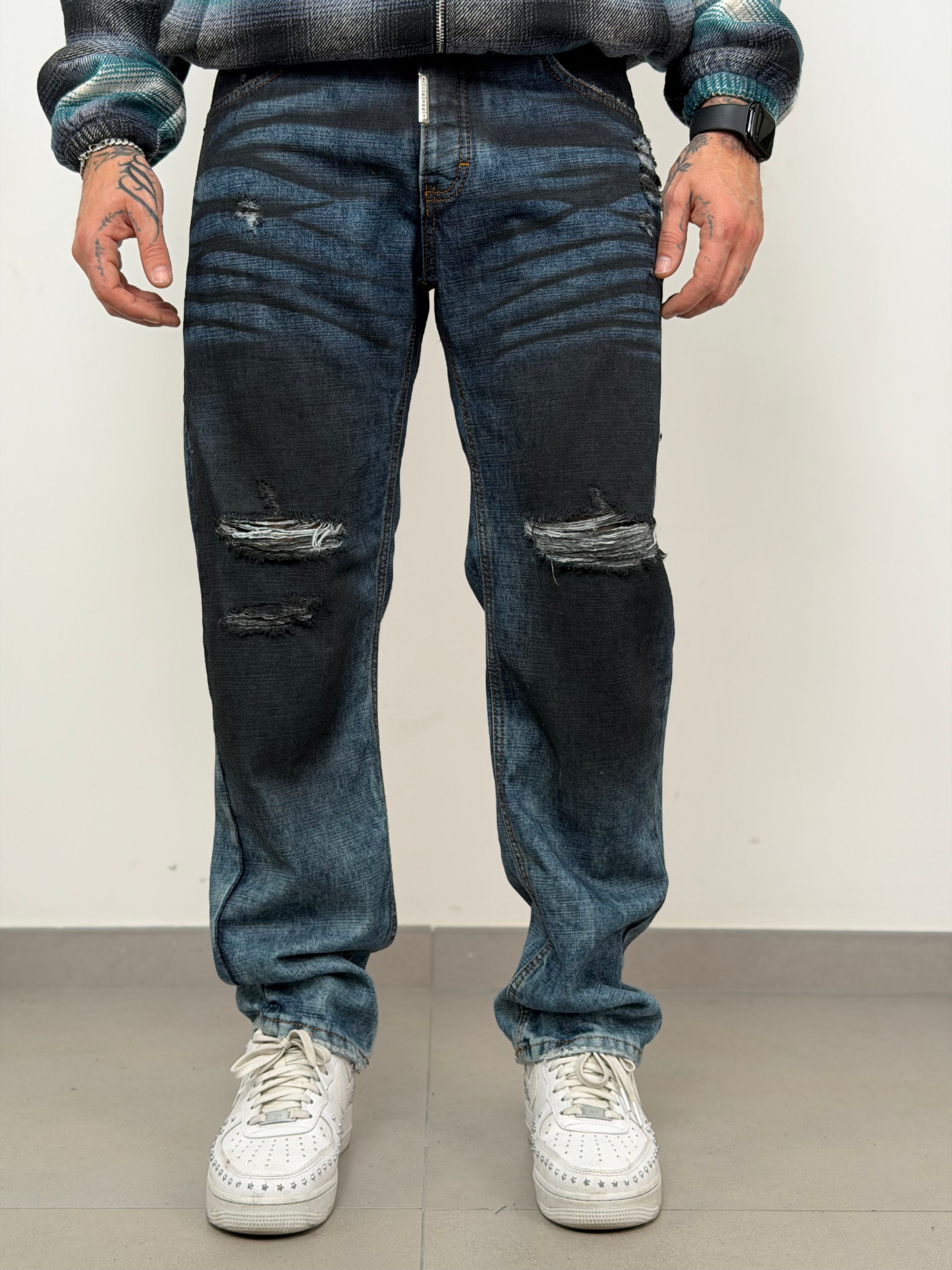 Straight fit dark blu