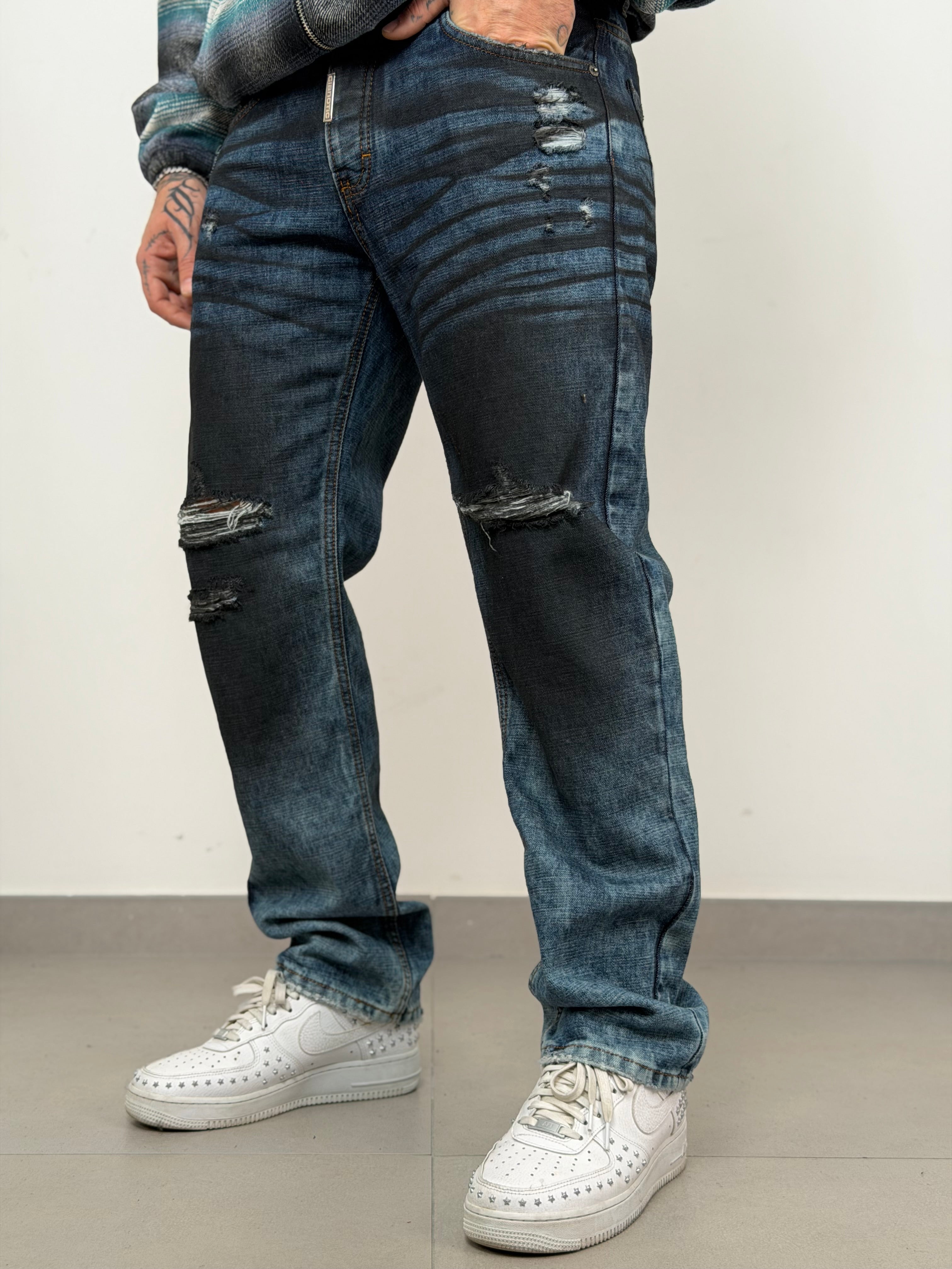 Straight fit dark blu