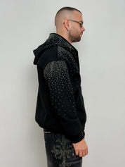 Felpa zip strass