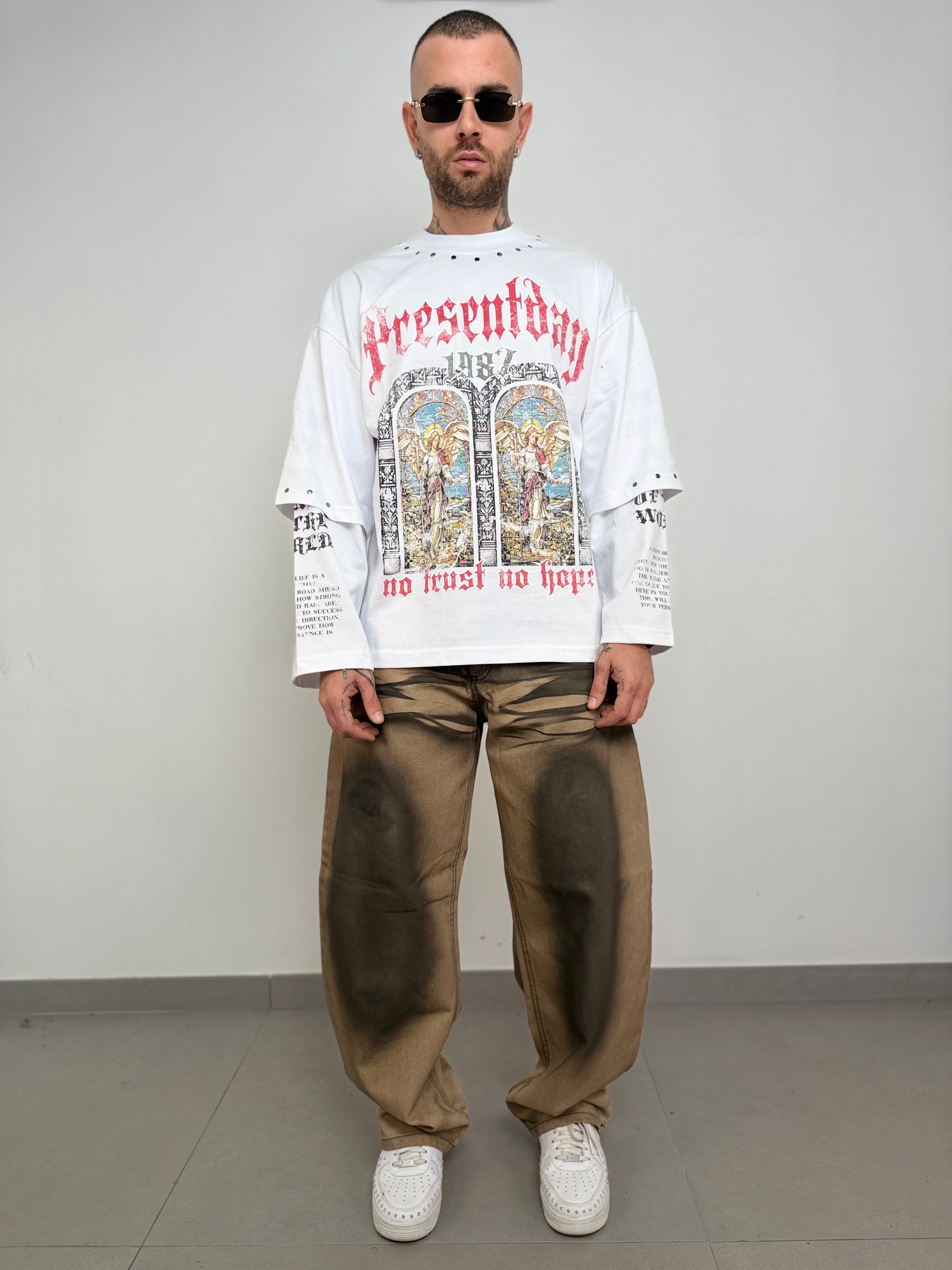 T-shirt long sleeve double st