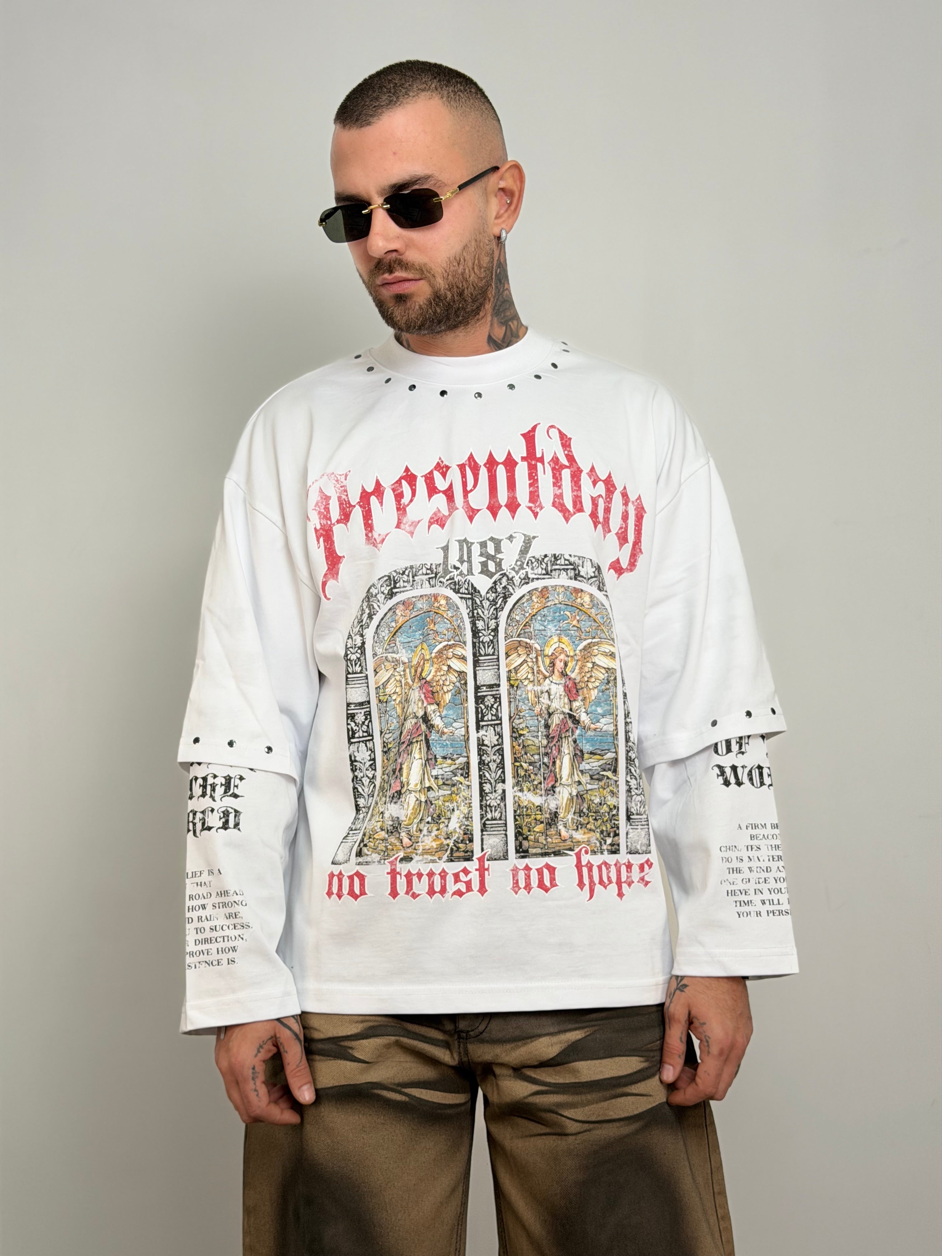 T-shirt long sleeve double st