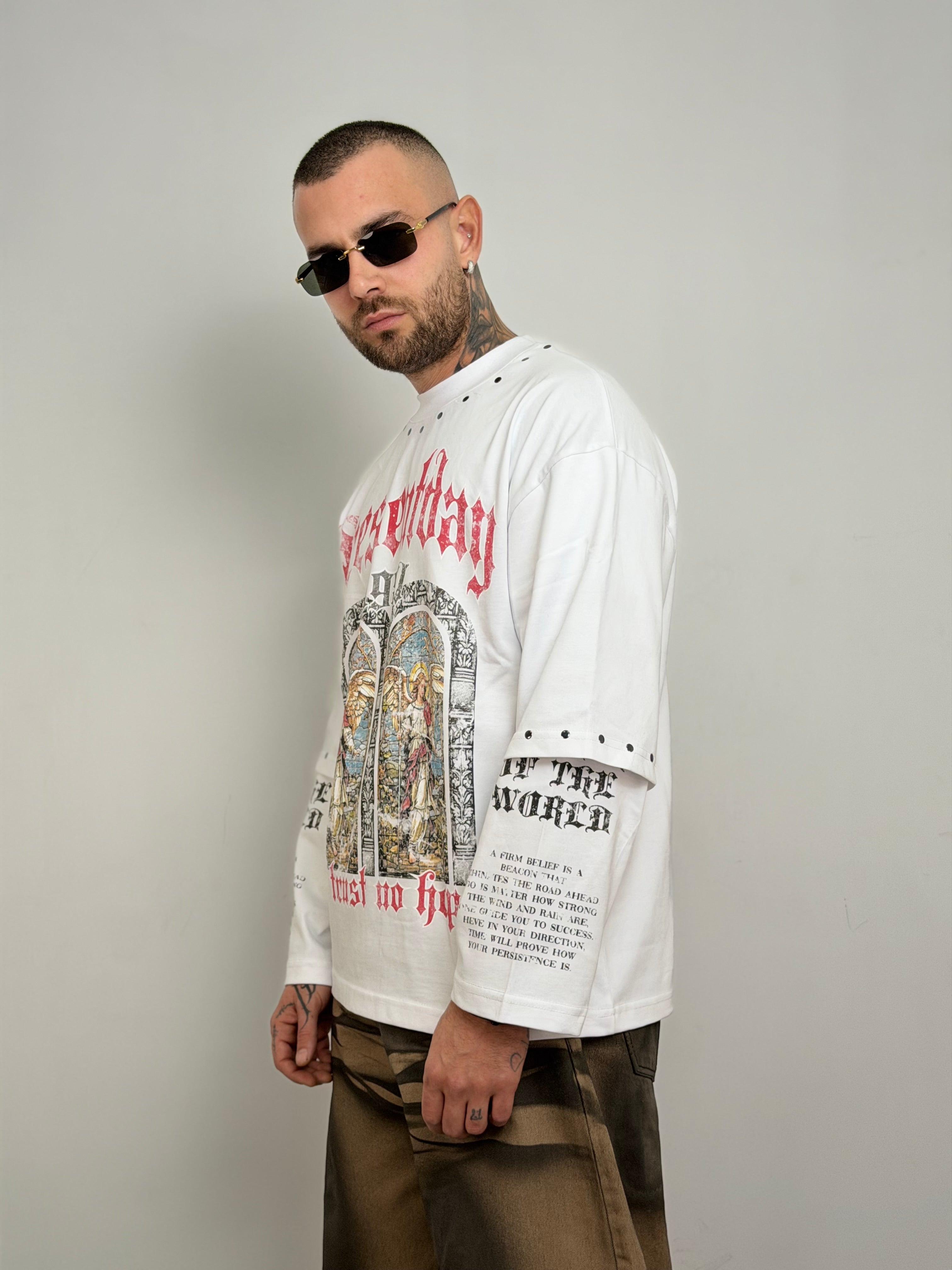 T-shirt long sleeve double st