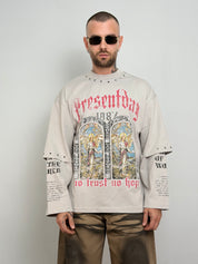 T-shirt long sleeve double st