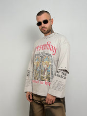 T-shirt long sleeve double st