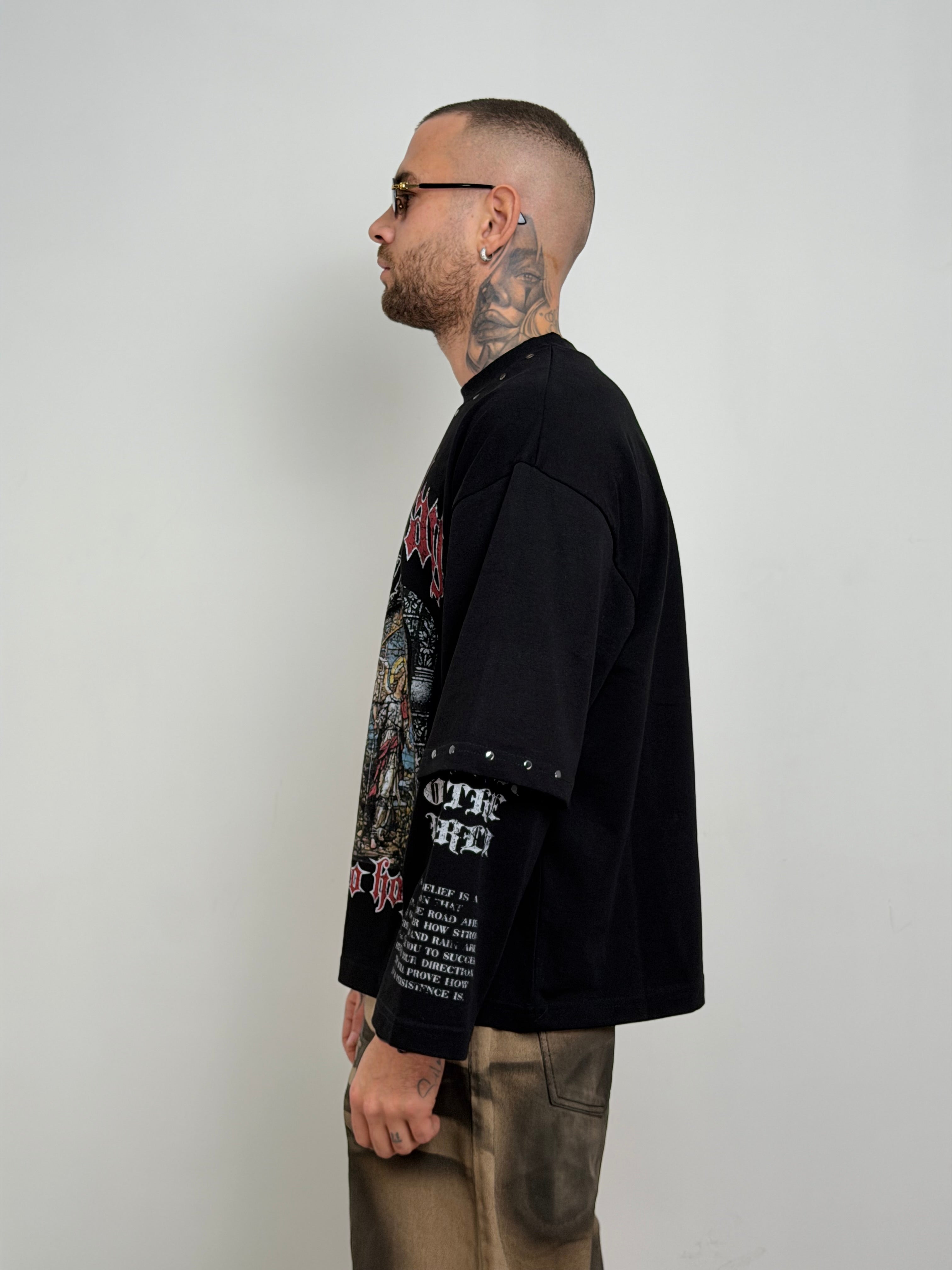 T-shirt long sleeve double st