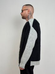 Cardigan peluche bicolor