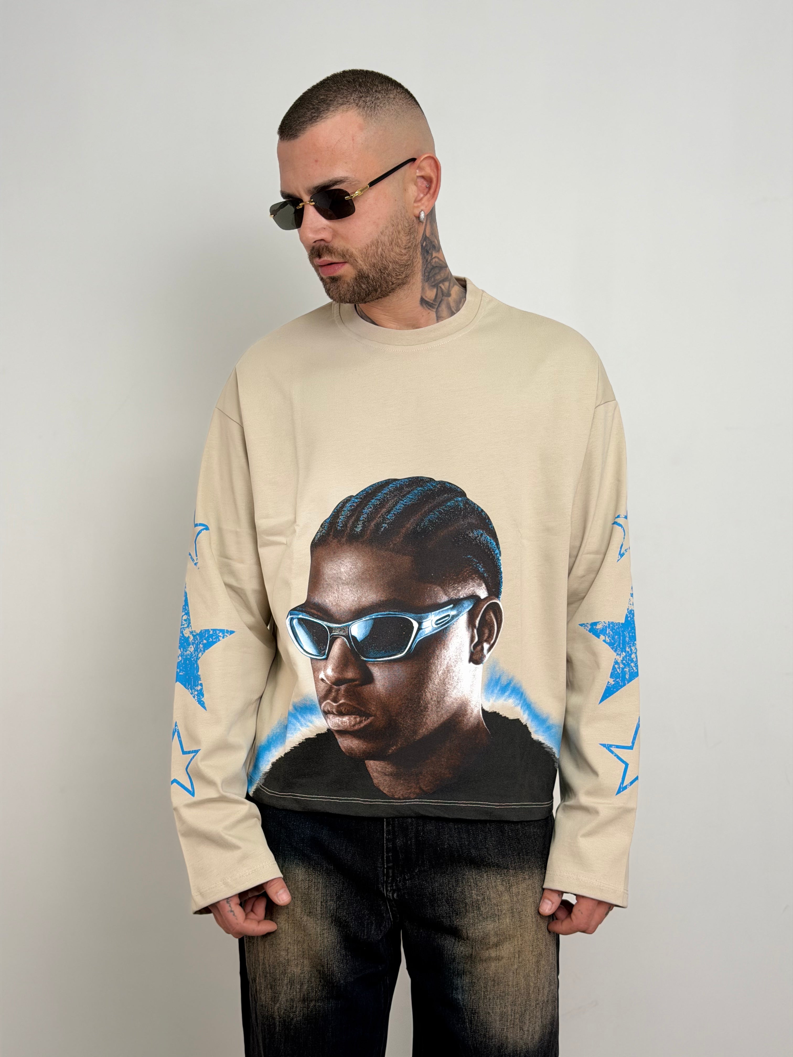 T-shirt long sleeve face