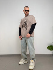 T-shirt double long sleeve motorcycle