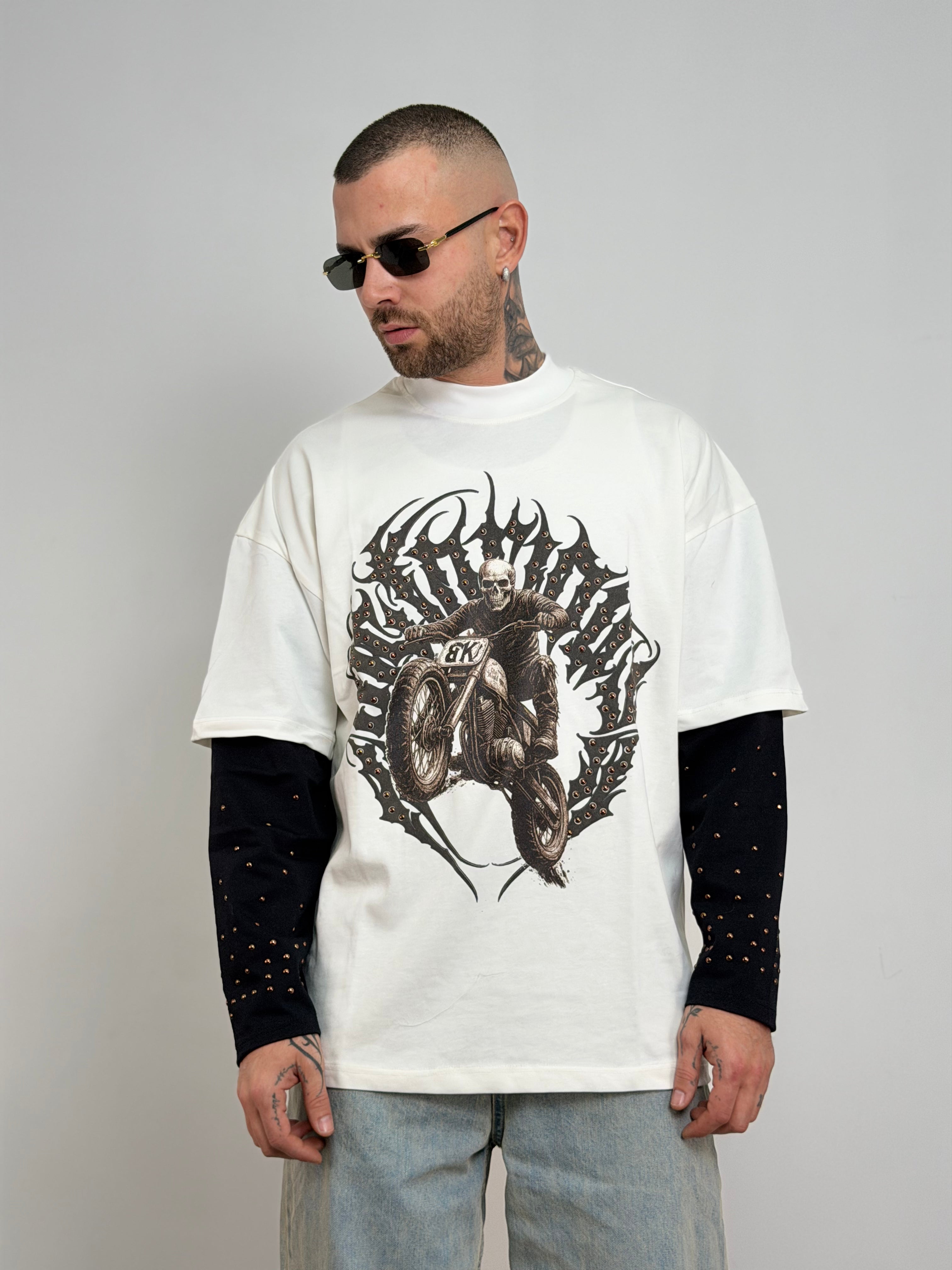 T-shirt double long sleeve motorcycle