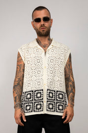 camicia in crochet smanicata