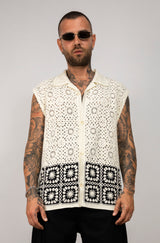 camicia in crochet smanicata