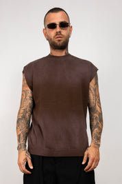 Maglia smanicata in filo