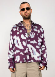 Camicia in viscosa astratta