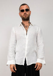 Camicia manica lunga in lino