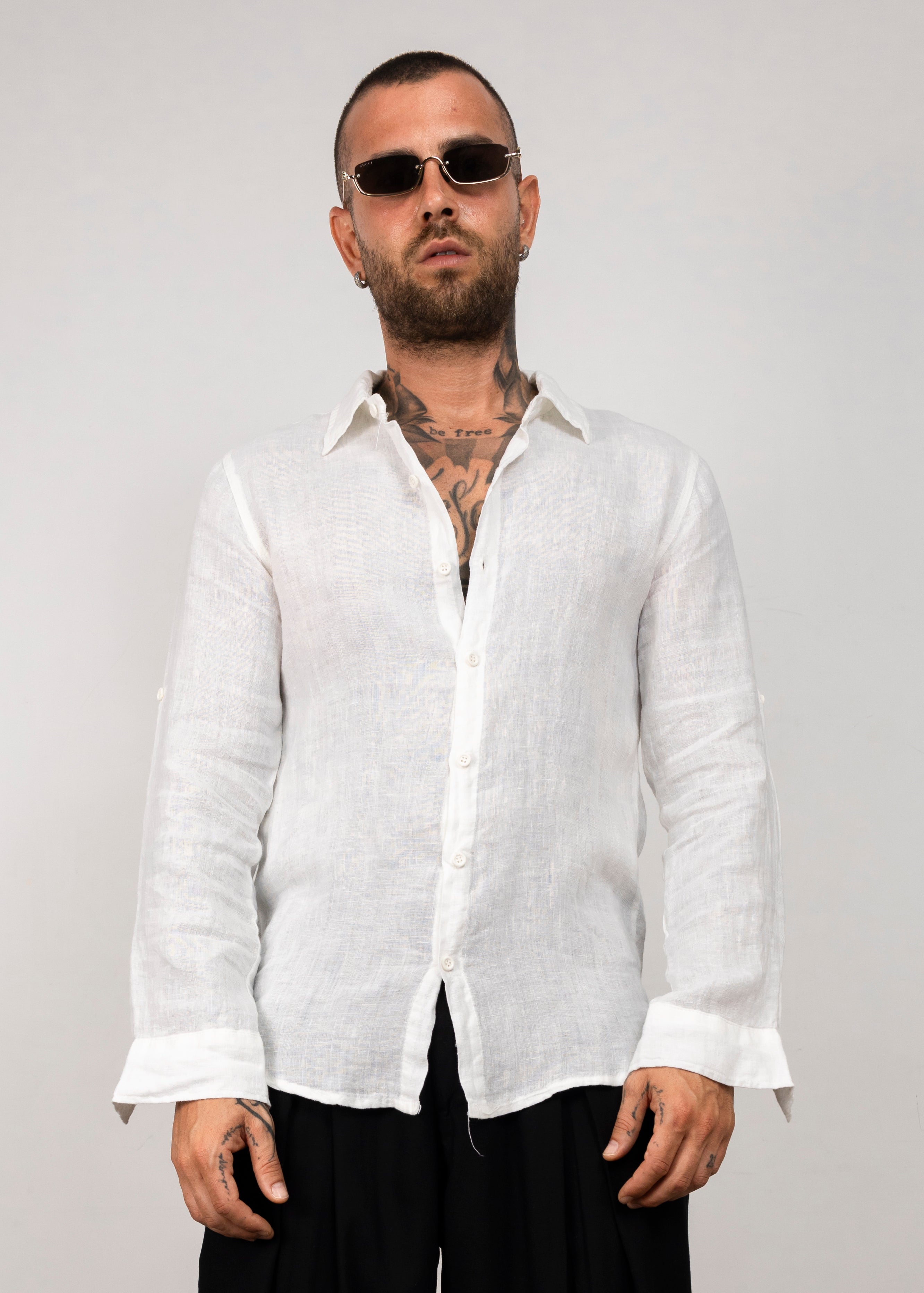 Camicia manica lunga in lino